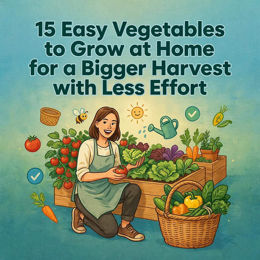 15 Easy Vegetables to Grow at Home for a Bigger Harvest with Less Effort