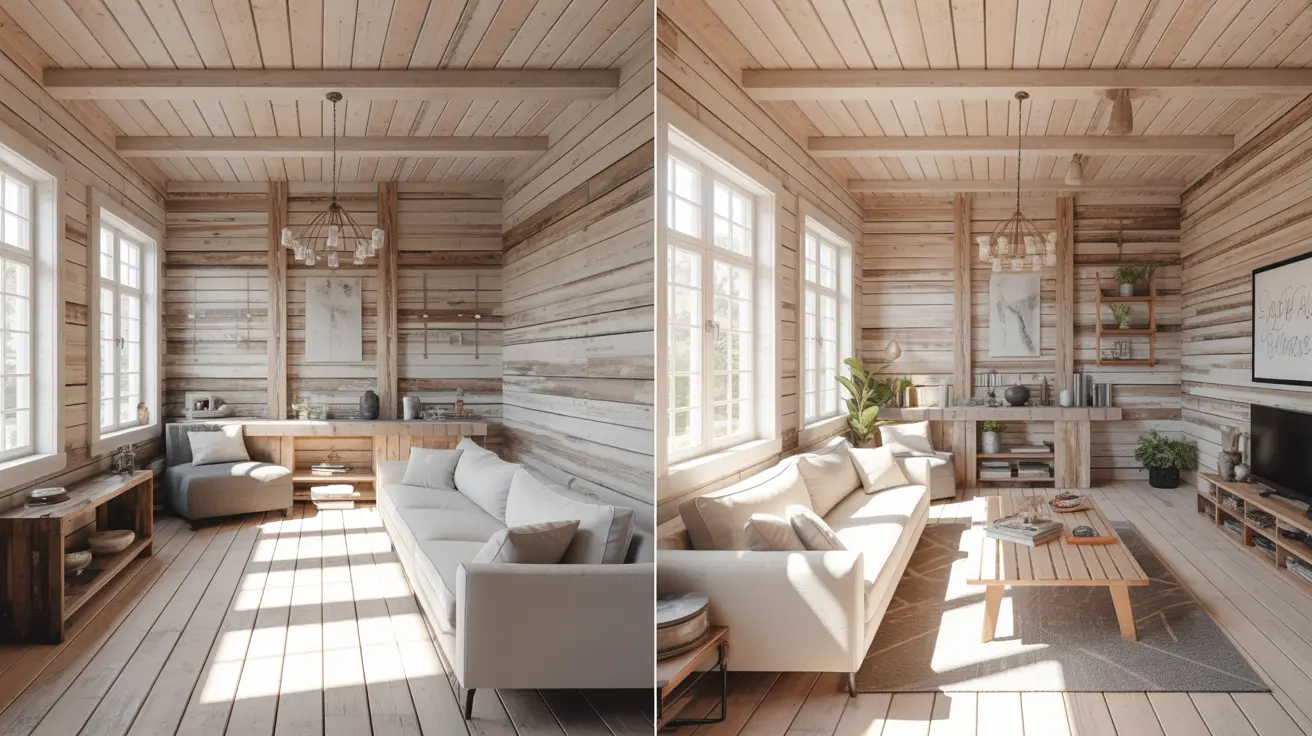 Whitewashed Cabin Transformation