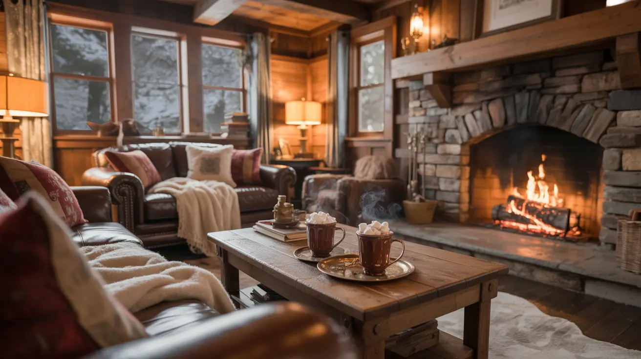 Cozy Indoor Fireplace Section