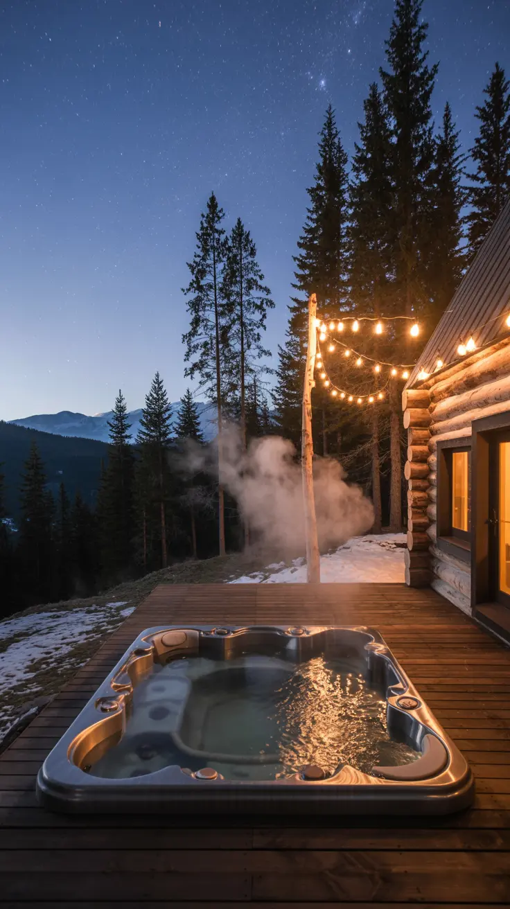 Hot Tub at Night
