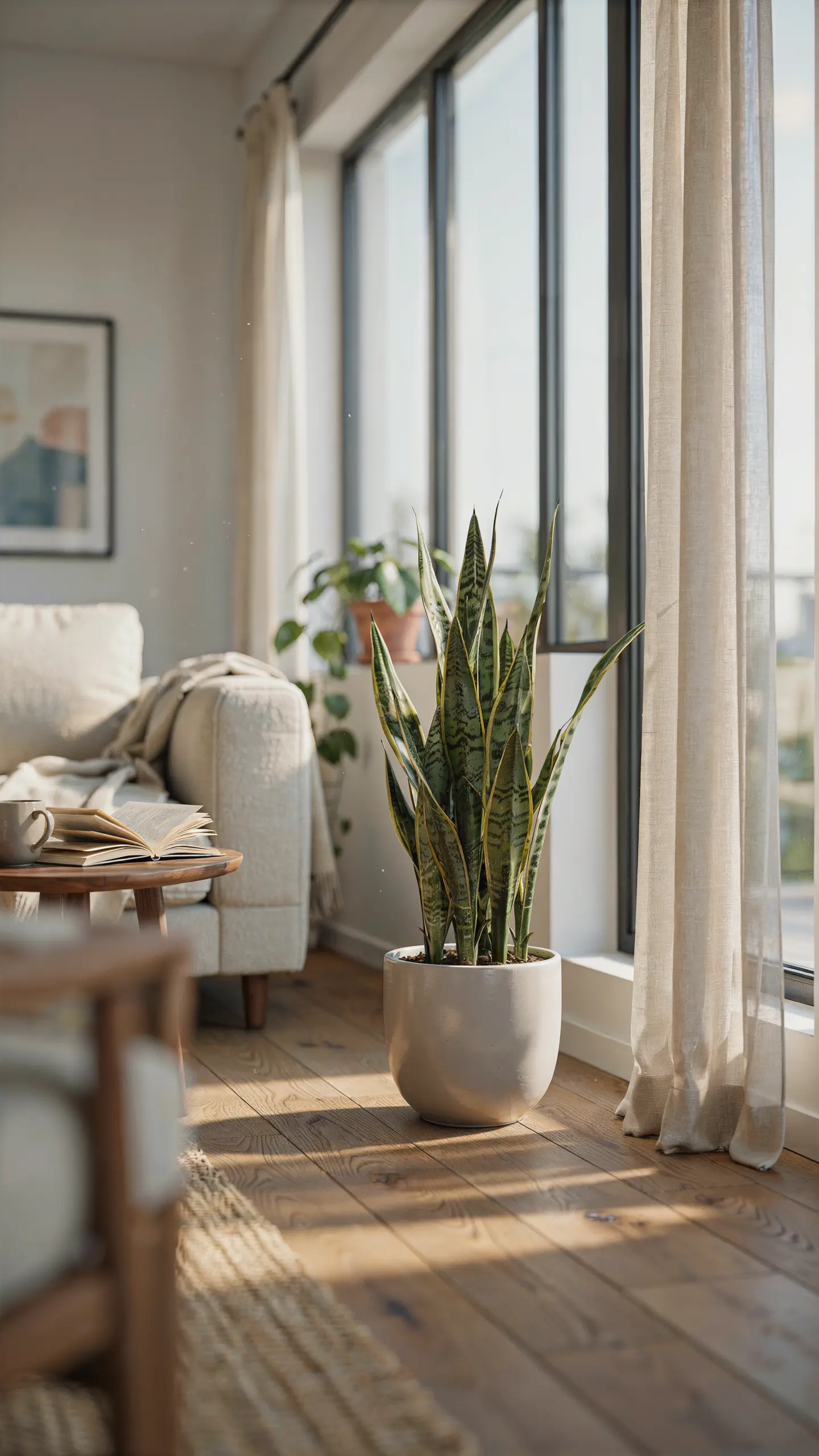 healthy tall snake plant
